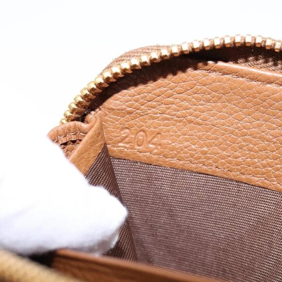 PRADA Long Wallet Leather Brown Gold Auth 133495 - Picture 11 of 16